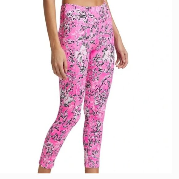 Nwot Lilly Pulitzer Luxletic Weekender Mid-Rise Midi  Leggins S - Picture 1 of 16